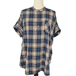 Legendary Whitetails Women's Plaid short sleeve top XXL cabincore cottage